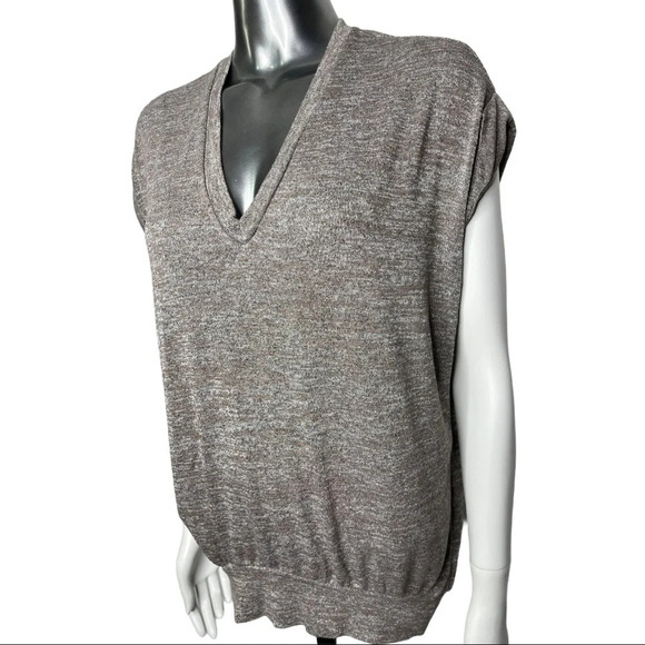 🛍️3/$40 Aritzia Top Wilfred Free Top Trentini Brown Top  Size XXS Oversized - Picture 5 of 7